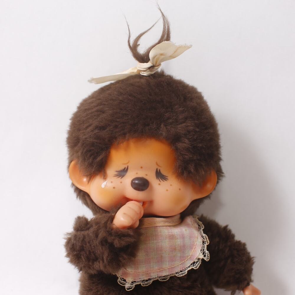 1980s Sekiguchi Monchhichi Plush Doll Crying Japan Vintage ~ 260710-WH 1395